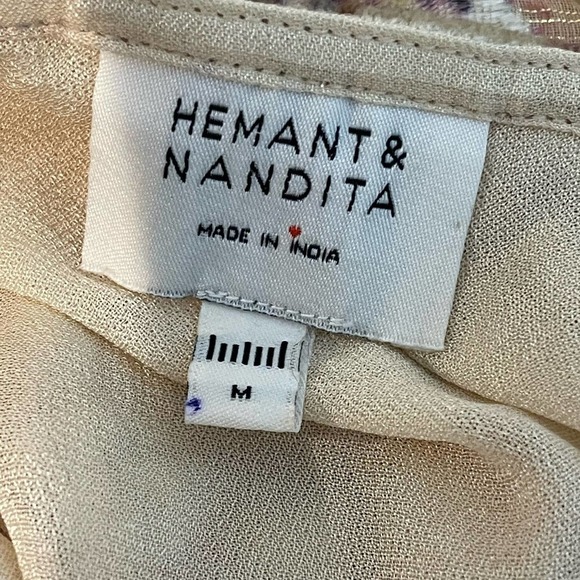 HEMANT AND NANDITA White & Cyber Kalon One Shoulder Mini Dress Size M - Picture 10 of 12